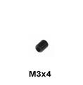 M3x4-SET-SCREW Гужон (штифт) с резьбой M3x4, с плоским концом, под шестигранник 2мм, (1шт.)